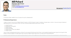 Desktop Screenshot of billrpickard.com